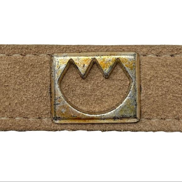 Vintage Roper Tan Leather Metal Concho Chamber Belt Size 28 main image 4